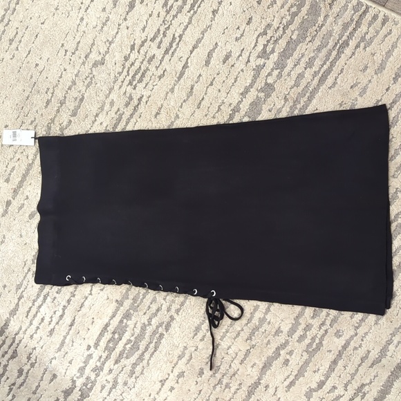 Black Tape_ Dresses & Skirts - NWT BLACK Tape Knit Skirt with side ties